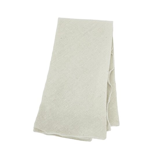 NAPKINS Linen Blend Cloth Natural with Rolled Edges | Set of 6 - Picture 5 of 7